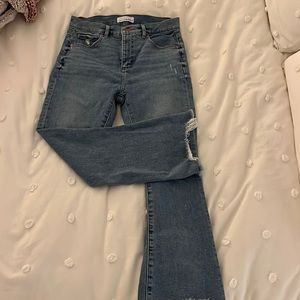 Loft cropped light washed jeans